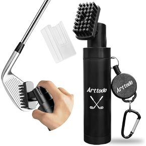 Golf Club Brush Cleaner with Clip, Easy Cleaning with Nylon Bristle, Holds 5 Ounces, Durable and Portable Golf Accessories Keeping Your Golf Clubs Clean in Kuwait