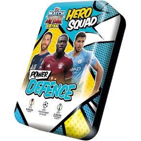 2021-22 بطاقات Topps Match Attax Extra لدوري أبطال أوروبا - Power Defense Mega Tin (66 بطاقة + 3 بطاقات LE Power Defense + بطاقة LE Hero Squad) in Kuwait