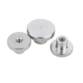 1-5Pcs M2-M12 304 Stainless Steel Knurled Thumb Nut with Collar Blind/Through Hole 3D Printers Parts Curtain Wall Hand Nut(M2 Blind (5Pcs)) in Saudi Arabia