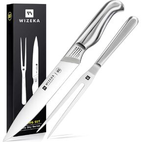 WIZEKA Kitchen Knife Set with Block: 15PCS German Stainless Steel Knife Block Set,One-Piece Design Knives Set for Kitchen, Professional Knife Set with Built-in Sharpener,Starry Sky Series in Saudi Arabia