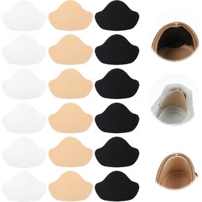 Shoe Patches for Holes, 18pcs Shoe Back Cushion Pads Shoes Lining Repair Self-Adhesive Inside Patches Heel Pads for Shoes Toe Burst Patch for Heel Wear Toe Holes Inner Heels Toes, Black Beige White in Kuwait