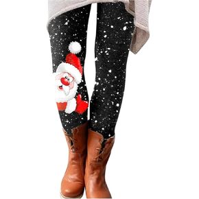 ZYXTIM Christmas Plus Size Leggings for Women High Waisted Ugly Christmas Print Stretch Winter Pants for Workout Yoga in Saudi Arabia