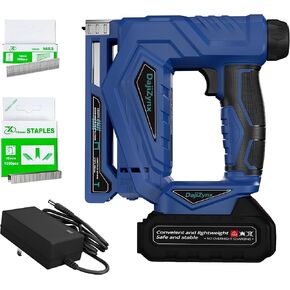 مسدس تدبيس كهربائي، جهاز تثبيت المسامير اللاسلكي مقاس 3/8 بوصة، مسدس مسامير بدون فرش 2 في 1/مسدس تدبيس مع 1000 مسمار و1000 دبوس (T50、J10)، جهاز تثبيت المسامير اللاسلكي في وضعين - إطلاق فردي وإطلاق تلامسي in Kuwait