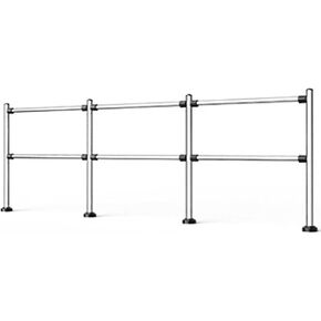 بوابة معدنية متأرجحة محملة بنابض في اتجاه واحد لمحلات السوبر ماركت والمستودعات - حاجز أمان للإغلاق التلقائي - بوابة كاشير فضية مقاس 300 × 100 سم in Kuwait