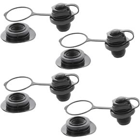 0.94"(24mm) Inflatable Boat Air Valve, 8 Pack Boston Valve Inflation Nozzle Inflation Boat One-Way Inflation Replacement Screw for Inflatable Boats and Rubber Swimming Pools Inflation, Black in Kuwait