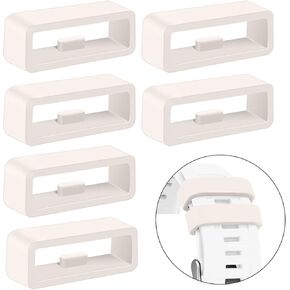 6-Pack Band keepers Compatible with Garmin Vivoactive 5 3 /Forerunner 645 245 45 55/Venu Sq/Vivomove/Fenix 7S 6S 5S Watch Bands, Silicone Replacement Watch Band Loop/Holder/Retainer in Saudi Arabia