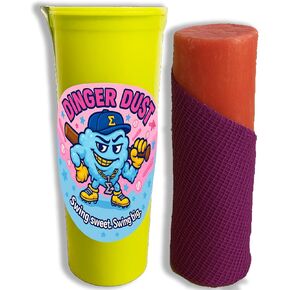 Dinger Dust – حلوى القطن المعطرة | أنبوب قابل للإغلاق مع لفافة للأيدي النظيفة | قبضة احترافية للبيسبول والكرة اللينة، صُنعت في الولايات المتحدة الأمريكية in Saudi Arabia