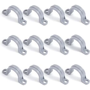 12 قطعة 3/4 مشابك أنابيب بولي كلوريد الفينيل، 3/4 بوصة أشرطة أنابيب بولي كلوريد الفينيل 2 فتحة مشبك قناة بلاستيكية للأنابيب مشبك خرطوم بلاستيكي للكابلات الكهربائية وأنابيب السباكة حامل دعامات عمود شماعات معدنية على شكل حرف U in Kuwait