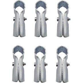 6 قطع من تركيبات المشبك على شكل موصل أنبوب T، تناسب OD 3/4 بوصة (19.1 ملم) مشابك على شكل حرف T من الفولاذ الكربوني، سياج ربط السلسلة، مسامير وصواميل متضمنة، لدعم حديقة الرف DIY in Kuwait