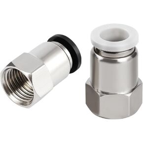 PCF Black Connector Internal Thread Straight PCF8-02 Pneumatic Quick Tracheal Component 1Pcs(黑色PCF6-M12) in Kuwait