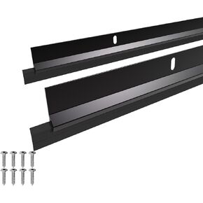 AMZNOVA باب الاجتياح، مكنسة عتبة الباب للجزء السفلي الداخلي والخارجي، الاجتياح تجريد الألومنيوم والفينيل، الغبار علة العاصفة الألومنيوم الفينيل المقاوم للطقس، 37 بوصة، أبيض، 2 حزمة in Kuwait