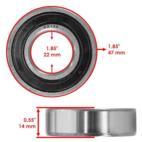 كالتريك 6204-22-2RS 6204/22 2RS 6204-22 RS محامل كروية مطاطية مختومة 22x47x14 / الكمية 2 in Saudi Arabia