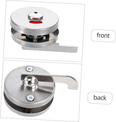 Lurrose Stainless Steel Bathroom Lock Occupied Vacant Indicator – Keyless Privacy Door Handle for Public Restroom Stalls Sturdy Indicator Lock for Hotel and RV Bathrooms in Saudi Arabia