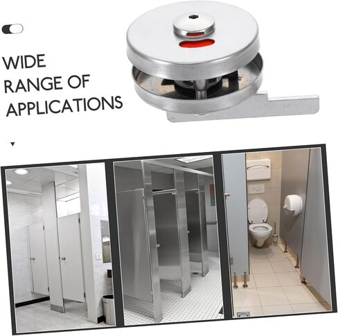 Lurrose Stainless Steel Bathroom Lock Occupied Vacant Indicator – Keyless Privacy Door Handle for Public Restroom Stalls Sturdy Indicator Lock for Hotel and RV Bathrooms in Saudi Arabia