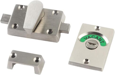 Generic Toilet Indicator Lock Occupied Vacant Indicator Stainless Steel Toilet Partition Lock for Restaurant Bathroom Public Restroom in Saudi Arabia