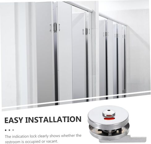 Balacoo Privacy Indicator Lock Keyless Door Lock with Occupied Vacant Sign for Public Restrooms Effortless Installation Scratch Resistant for Commercial Spaces in Saudi Arabia