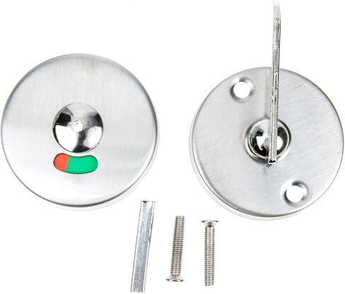 TEHAUX Public Toilet Privacy Indicator Lock Color Indicator Latch Heavy Duty Stainless Steel Door Lock for Washrooms 1 Set with Easy Installation in Saudi Arabia