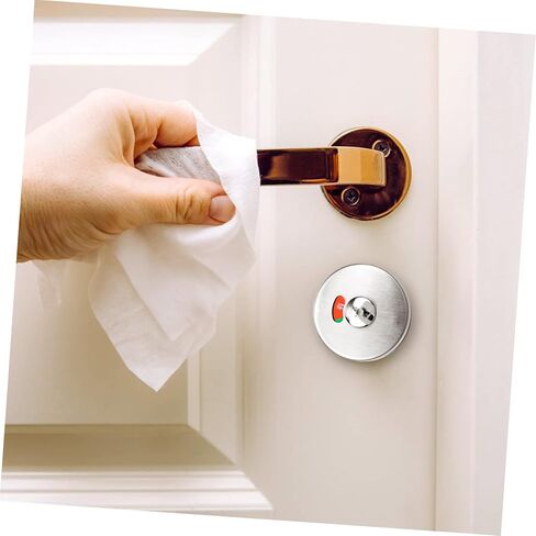 TEHAUX Public Toilet Privacy Indicator Lock Color Indicator Latch Heavy Duty Stainless Steel Door Lock for Washrooms 1 Set with Easy Installation in Saudi Arabia