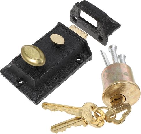 COHEALI Vintage Spring Door Lock Double Insurance Anti-Theft Mechanism for Exterior Doors Key for Home and Office Use in Saudi Arabia