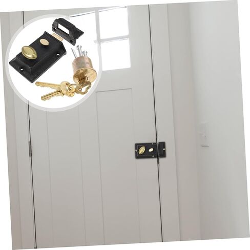 COHEALI Vintage Spring Door Lock Double Insurance Anti-Theft Mechanism for Exterior Doors Key for Home and Office Use in Saudi Arabia