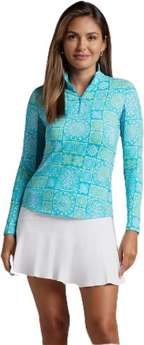 IBKUL ATHLEISURE ارتداء أشعة الشمس واقي UPF 50+ ICEFIL التبريد-طباعة الأكمام الطويلة. in Kuwait