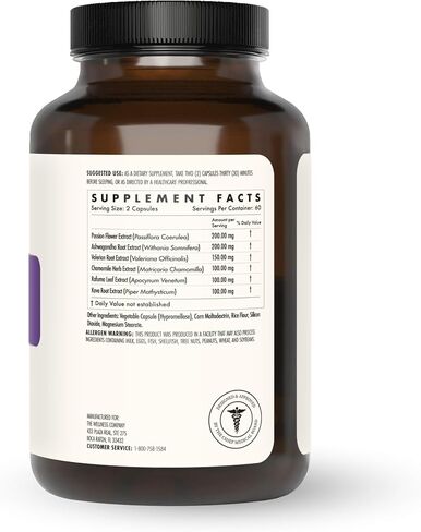 The Wellness Company Restful Sleep - Melatonin-Free, Deep Sleep, REM Support, Non-Habit Forming - Kava, Rafuma Leaf, Ashwagandha & Valerian Root | 120ct (2 Month Supply) in Kuwait