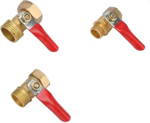 1/4'' 3/8'' 1/2" Male to Female Thread Brass Ball Valve Agriculture Garden Water Pipe Switch Water Flow Waterstop Connector 2Pcs(1/2"-Yellow-02) in Kuwait
