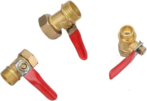 1/4'' 3/8'' 1/2" Male to Female Thread Brass Ball Valve Agriculture Garden Water Pipe Switch Water Flow Waterstop Connector 2Pcs(1/2"-Yellow-02) in Kuwait