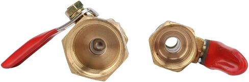 1/4'' 3/8'' 1/2" Male to Female Thread Brass Ball Valve Agriculture Garden Water Pipe Switch Water Flow Waterstop Connector 2Pcs(1/2"-Yellow-02) in Kuwait