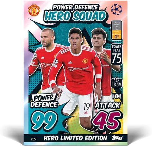 2021-22 بطاقات Topps Match Attax Extra لدوري أبطال أوروبا - Power Defense Mega Tin (66 بطاقة + 3 بطاقات LE Power Defense + بطاقة LE Hero Squad) in Kuwait