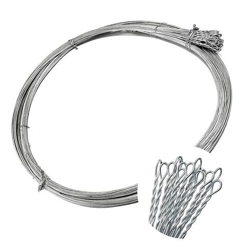 80PCS Baling Wire 14 Gauge 14 Ft,Baler Wire Ties Bulk Heavy Duty,Bundle Single Loop,Emergency Galvanized Steel Wire Roll for Horizontal and Vertical Closed Door Manual Tie Balers in Saudi Arabia