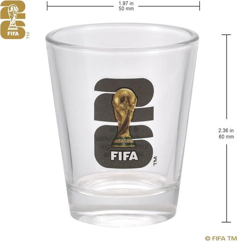 الإصدار الرسمي لكأس العالم FIFA 2026 - كؤوس الكأس 1.7 أونصة (مجموعة من 2) - عنصر لهواة التجميع لمرة واحدة في العمر - مثالي للبوابات الخلفية أو حفلات FIFA أو المانكاف أو الحانات هدية لمحبي كرة القدم in Kuwait