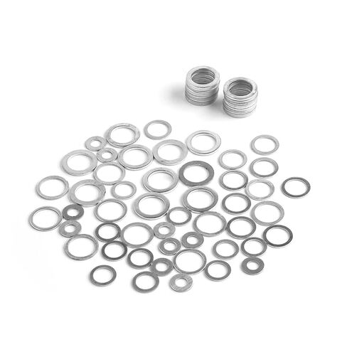 20/50PCS M6-M26 Aluminum Flat Washer Flat Ring Gasket Plug Oil Seal Fittings Washers Assortment Fastener Hardware Accessories(6X10X1mm,20Pcs) in Saudi Arabia