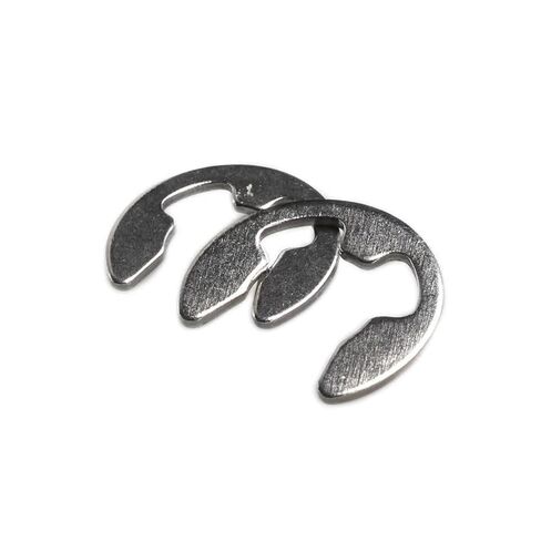 120/200/550pcs 1.5/2/3/4/5/6/7/8/9/10mm E-Clips Ring Snap Retaining Circlip Kit Stainless Steel Carbon Steel E Type Clips(200x Stainless Steel) in Saudi Arabia