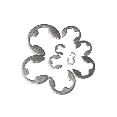 120/200/550pcs 1.5/2/3/4/5/6/7/8/9/10mm E-Clips Ring Snap Retaining Circlip Kit Stainless Steel Carbon Steel E Type Clips(200x Stainless Steel) in Saudi Arabia