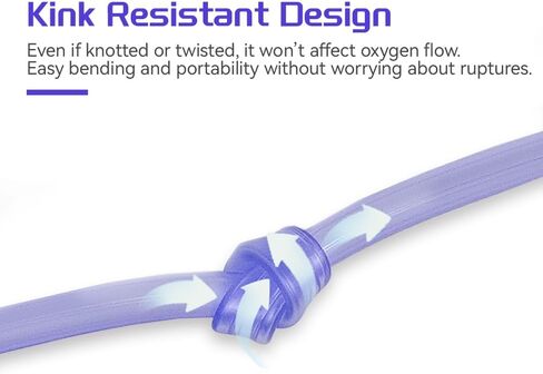 Oxygen Tubing Non Kinking & Crush Resistant, Purple Oxygen Hose with Standard Connectors for Cannula Nasal Tubing and Oxygen Concentrator, Latex-Free, 6-Channel Design (50ft) in Saudi Arabia