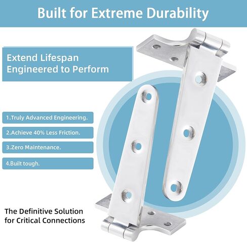 مفصلات T من الفولاذ المقاوم للصدأ 316 شديدة التحمل، من الدرجة البحرية، عبوتان مع براغي للقوارب والخزائن والأبواب والمقطورات والبوابات in Kuwait