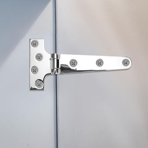 QWORK 316 Stainless Steel Marine Grade T Hinges, 4 Set 6'' x 3'' Boat Hatch Hinges with Screws, Corrosion-Resistant Casting Cabinet Hardware Door Hinge for Marine, Yachts, Doors, and Cabinets in Saudi Arabia