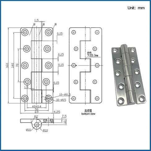 Heavy Duty Hinge Stainless Steel Large Truck Engineering Vehicle Compartment Door Accessories 1Pcs in Saudi Arabia