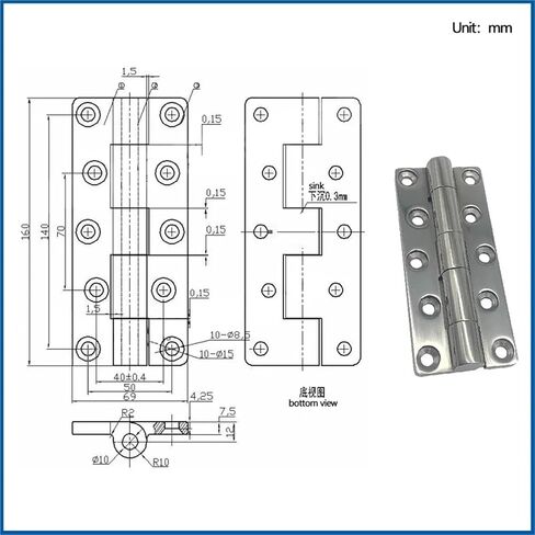 Heavy Duty Hinge Stainless Steel Large Truck Engineering Vehicle Compartment Door Accessories 1Pcs in Saudi Arabia
