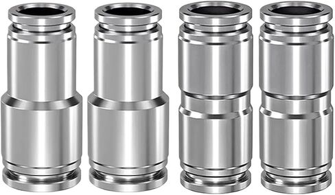 10Pcs 304 Stainless Steel Pneumatic Fitting PU Straight PG Reducer Quick Connector 4 6 8 10 12mm Air Compressor Hose Joint(PG6-4) Plumbing Fittings in Saudi Arabia