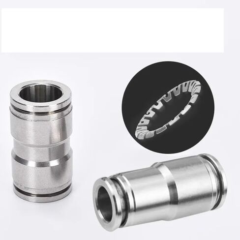 10Pcs 304 Stainless Steel Pneumatic Fitting PU Straight PG Reducer Quick Connector 4 6 8 10 12mm Air Compressor Hose Joint(PG6-4) Plumbing Fittings in Saudi Arabia