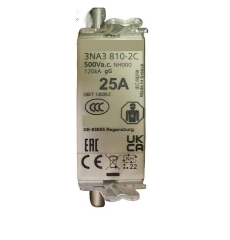 الصمامات الأساسية فيوز 3NA3810-2C 25A NH000-gG 3NA38102C in Kuwait