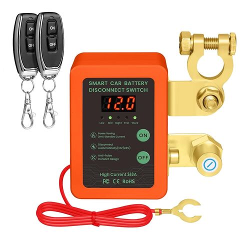 مفتاح قتل للسيارة، مفتاح فصل البطارية الذكية عن بعد 12 فولت 240 أمبير، قطع تلقائي مضاد للسرقة، يمنع استنزاف البطارية، RV، ATV، الشاحنة، القارب in Kuwait