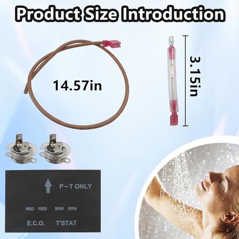 US! 93866 Thermal Cutoff & 91447 ECO Thermostat Assembly Kit for Atwood Gas/Electric EXT Water Heater: WH-9EXT, G9-EXT, GE9-EXT, GEH9-EXT, G16-EXT, GE16-EXT, GEH16-EXT in Saudi Arabia