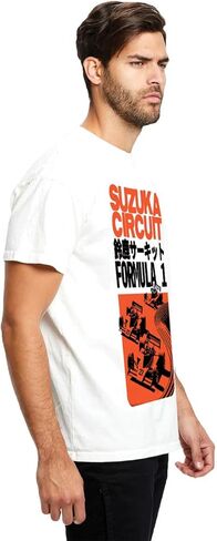 Made By Us "Suzuka Racing Formula One Heavyweight T-Shirt (White), Premium Soft, Vintage fit 100% Cotton, Made in The USA in Saudi Arabia