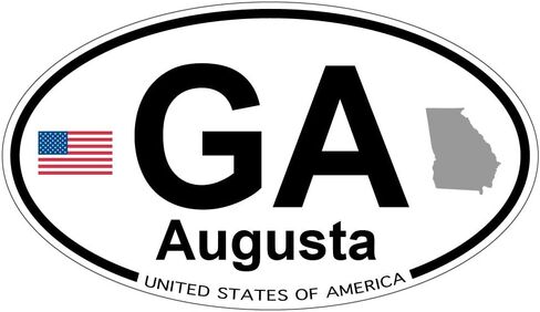 Augusta, Georgia Oval Sticker in Saudi Arabia