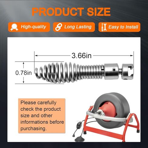 2 Pack 63065 Drop Head Auger T-217 4",Compatible With Ridgid K-40/45,K-50/K-3800/K-400,110 mm Steel,Replace for 63065 in Saudi Arabia