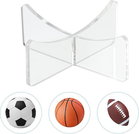 Ball Display Stand 3.5 Inch, Multi-Function Acrylic Ball Stand Display Holder for Football Basketball Volleyball Soccer Ball Rugby, Clear in Saudi Arabia