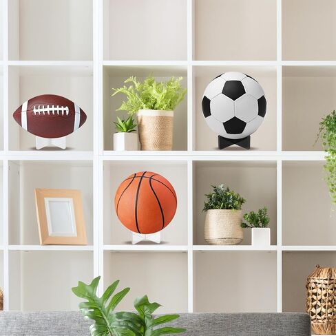 Ball Display Stand 3.5 Inch, Multi-Function Acrylic Ball Stand Display Holder for Football Basketball Volleyball Soccer Ball Rugby, Clear in Saudi Arabia